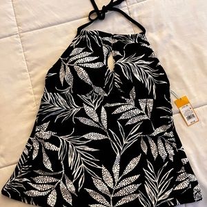 Large black and white Kona Sol Tankini top